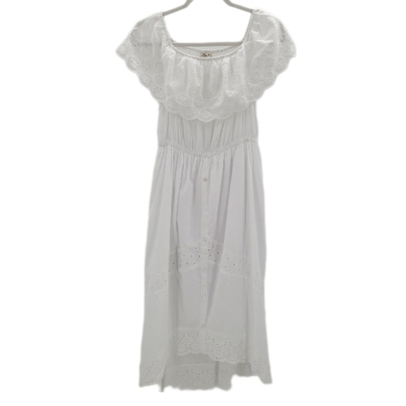 Kings Road‎ white eyelet high low dress size M NWT - Picture 1 of 13